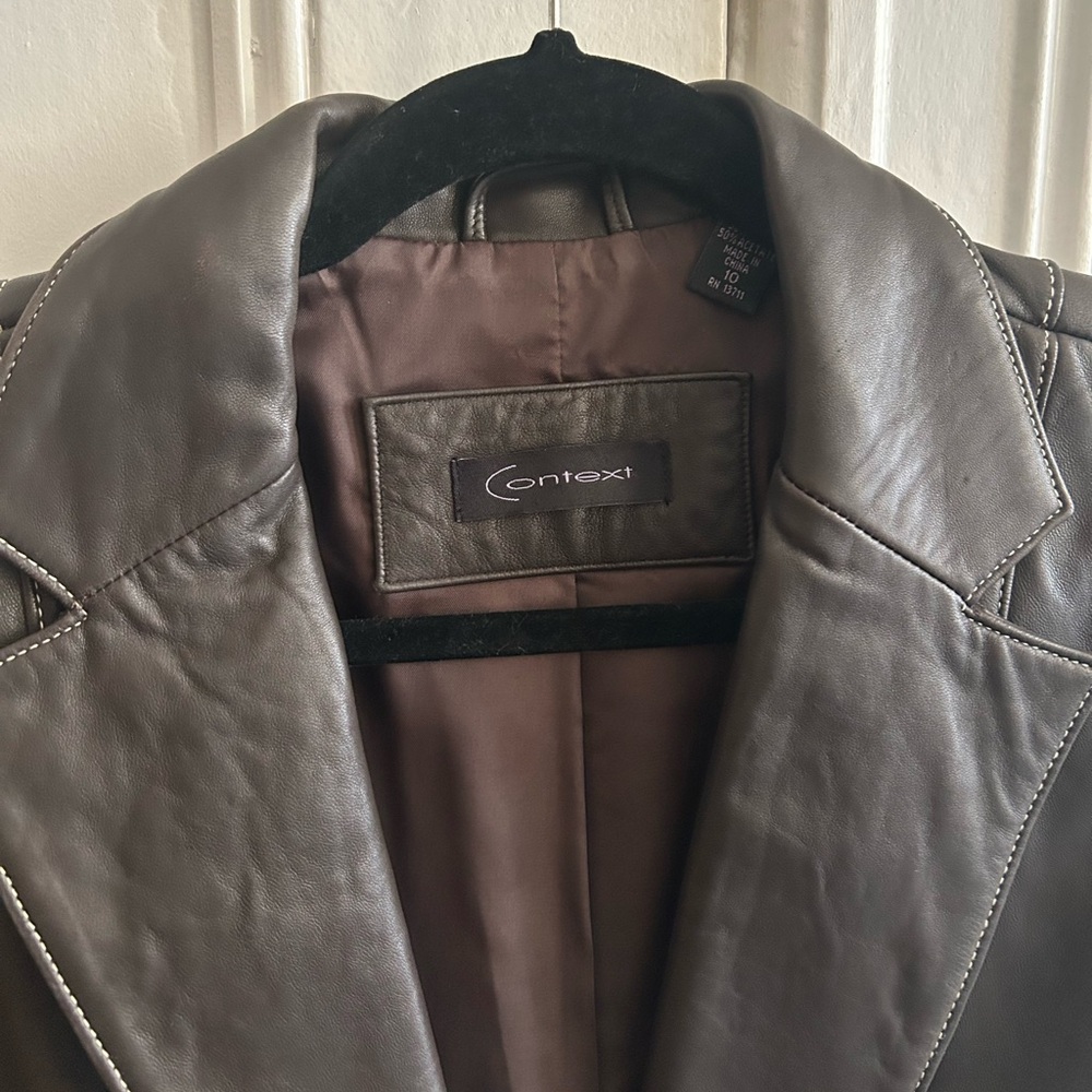 Vintage Context Brown Leather Jacket - image 2